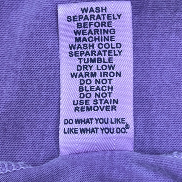 Life is Good Long Sleeve Crew Neck Tee Powder Room Size Large Purple - Picture 7 of 11